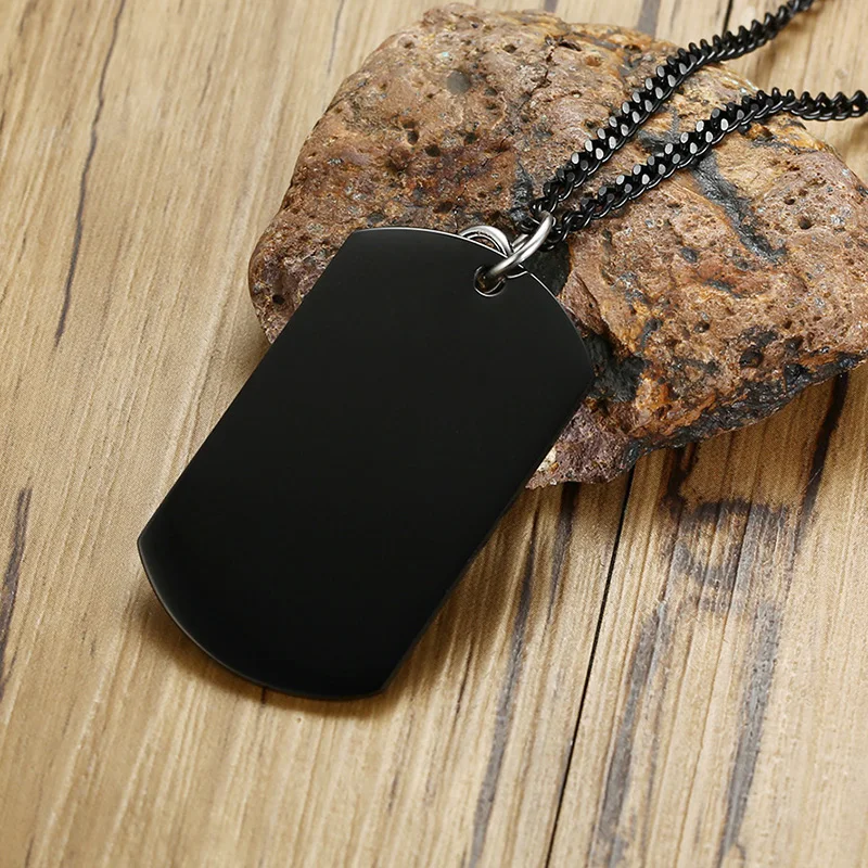 Для мужчин черный Отче наш Dog Tag Цепочки и ожерелья с форме пули кремации урна кулон на цепи Нержавеющая сталь ювелирные изделия