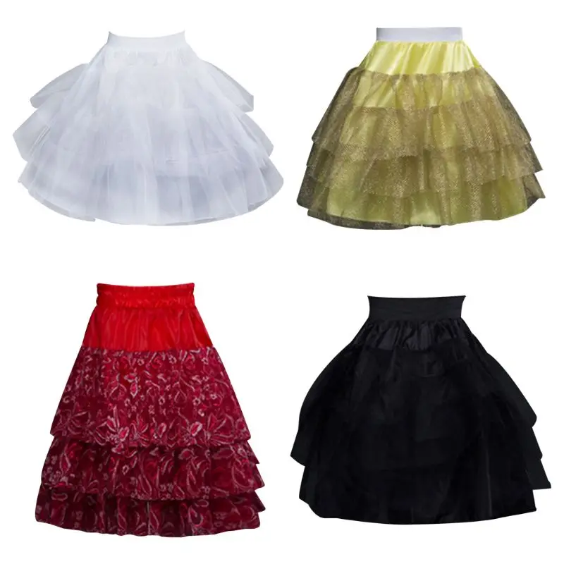 

Women Bridal Multi Layered Mesh Lolita Short Petticoat Tutu Skirt Princess Sweet Bustle Wedding Underskirt