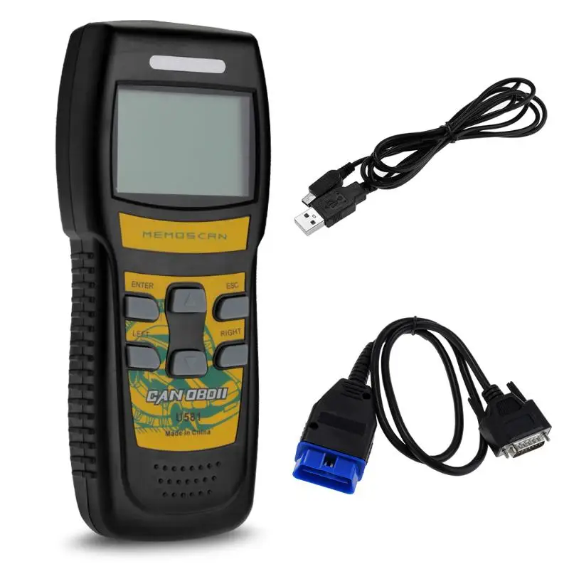 U581 Diagnostic Scan Tool CAN OBD2 OBD II Data Code Trouble Car Scanner Reader