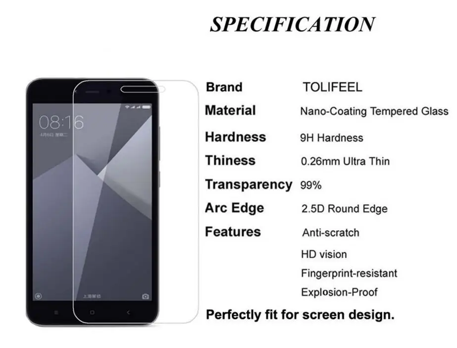 2 Упак. 2.5D Закаленное стекло для Xiaomi Redmi Примечание 5A Защитное экрана 9H Защитная