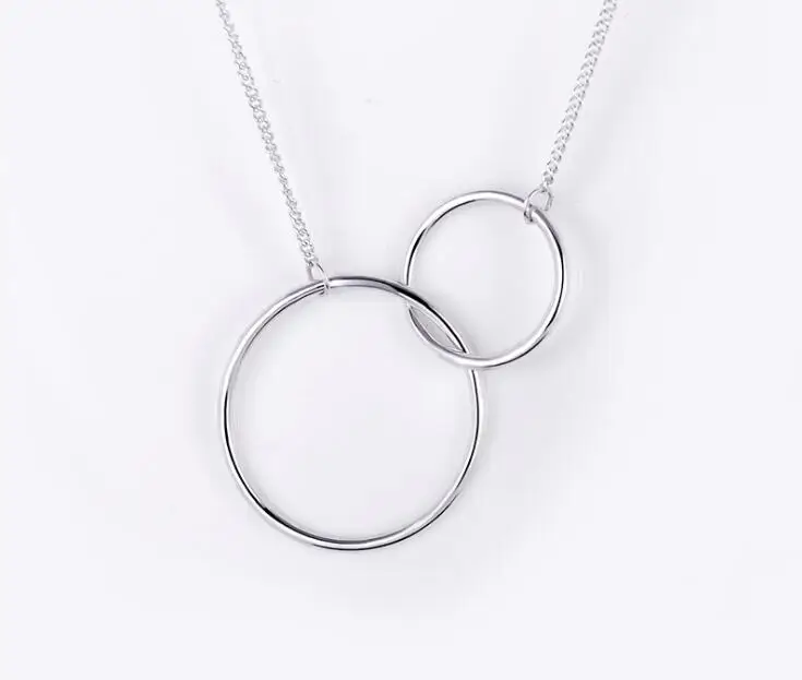 yiustar New Jewelry Double Circles Round Chokers Necklace Women Necklaces & Pendants Colar SYXL050|necklace women necklace|choker necklacewomen