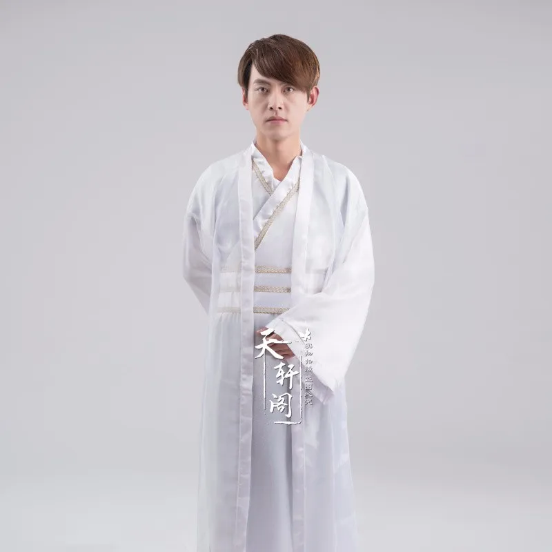 Фехтовальщик hanfu костюм древней китайской одежды для мужчин династий воины Косплей древнем Китае воин костюм Longue Халат