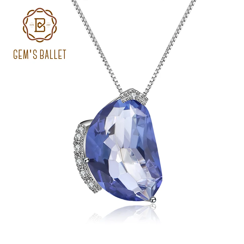 Женское Ожерелье GEM'S BALLET натуральный иолит Синий Мистический кварцевый камень