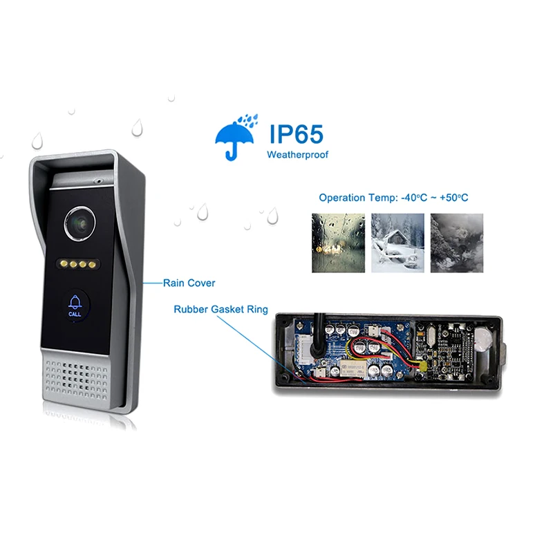 JeaTone HD 10 inch Big Touch Screen WiFi IP Wired Video Door Phone Intercom Kit 1 to 2 Home Access Control System Android IOS