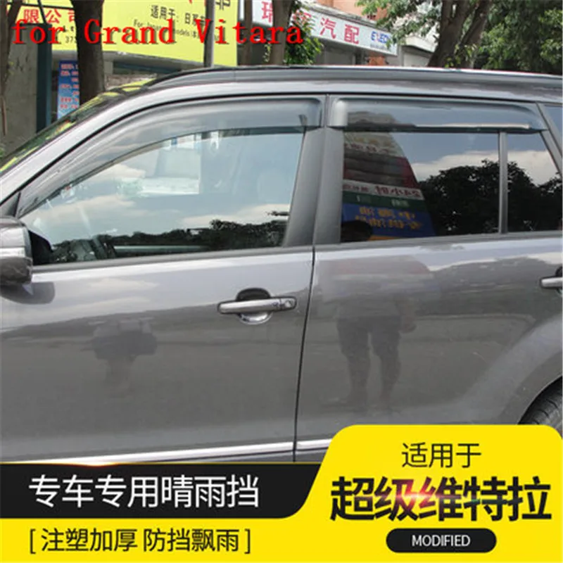4pcs-set-Car-Window-Rain-Shield-Shelters-Cover-ABS-Sun-Window-Visor-for-Suzuki-Grand-Vitara