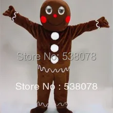 Зимний Рождественский праздничный Пряничный костюм талисмана(мужчина) Рождественская еда Mascotte Mascota нарядное платье для вечерние карнавальные SW638