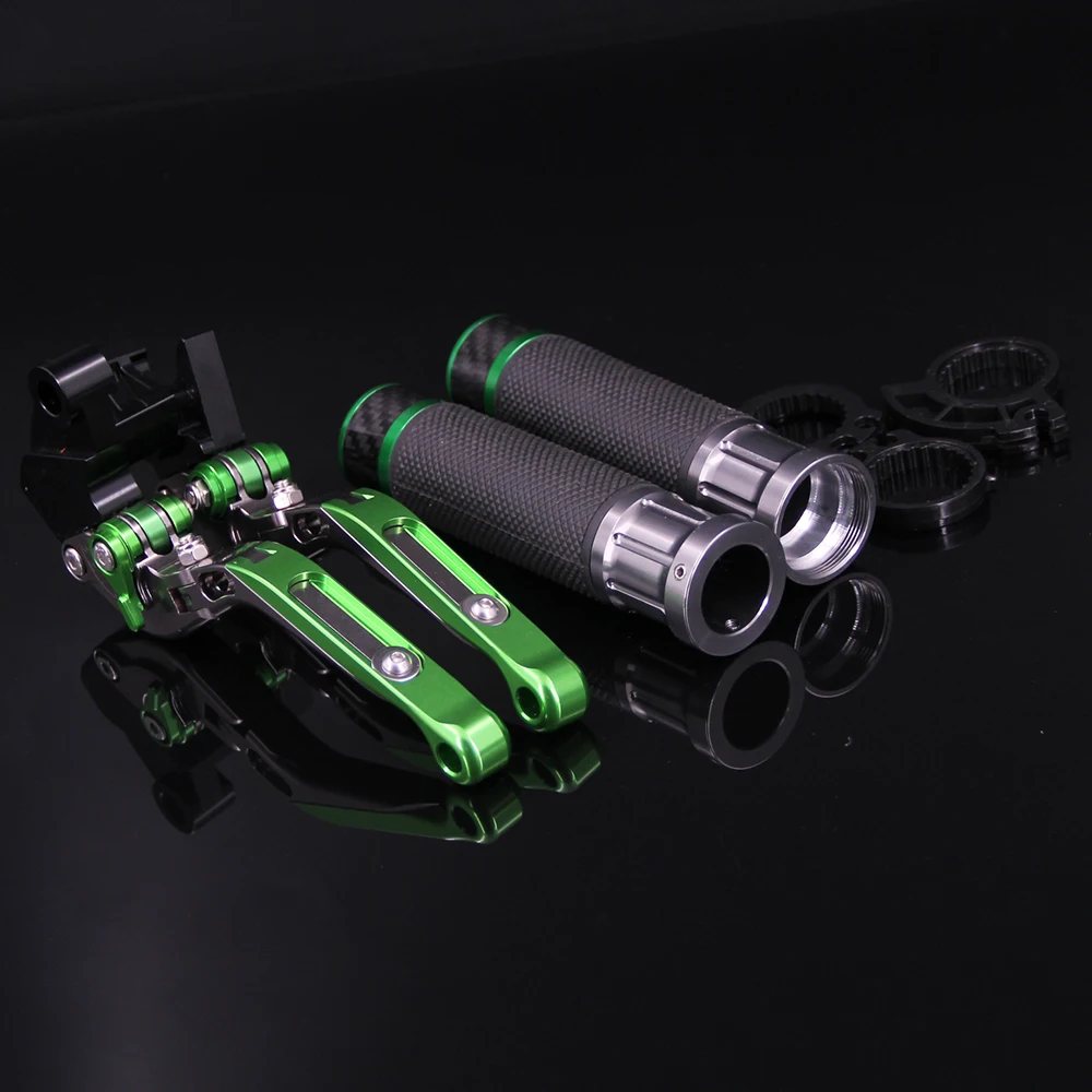 Рычаги тормозной муфты мотоцикла RiderJacky + Ручные захваты рукоятка руля для Kawasaki