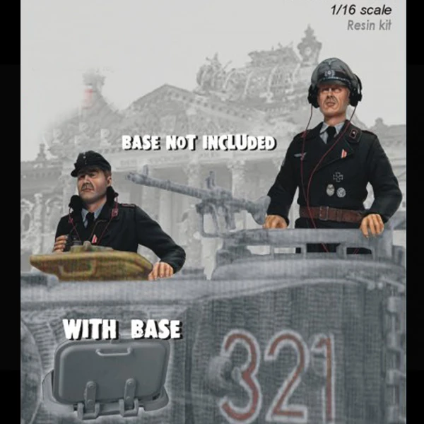 

1/16 World War Ii German Defense Forces Tank Crew Soldiers 2pcs Resin Soldiers