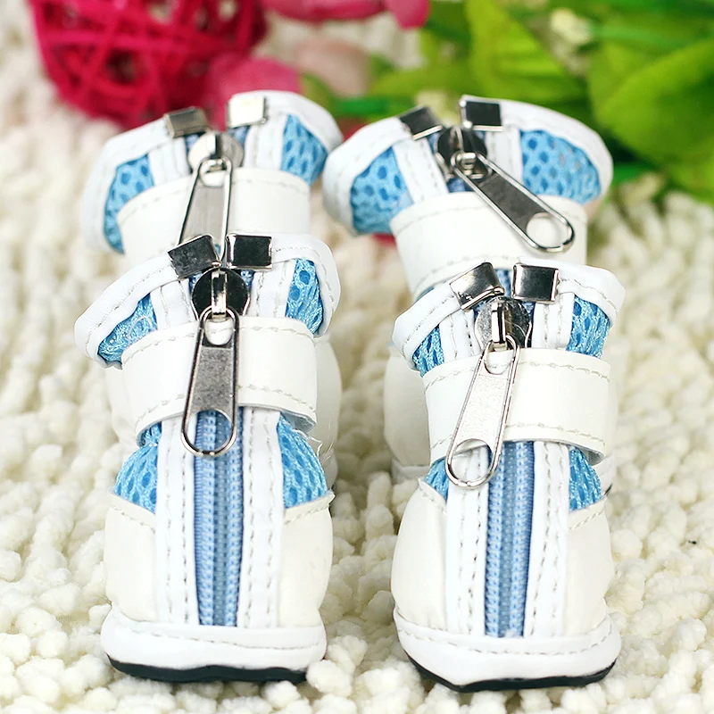 

Anti-slip Dog Pet Shoe For Small Dog Shoes Red/blue Breathable Mesh Teddy Schnauzer Dog Shoes Rubber Sole Chihuahua Shoes