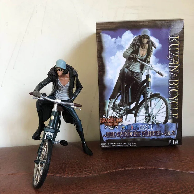 

Anime ONE PIECE Kuzan Riding Bicycle Naval General Leader PVC Action Figure Resin Collection Model Toy Doll Gifts Cosplay