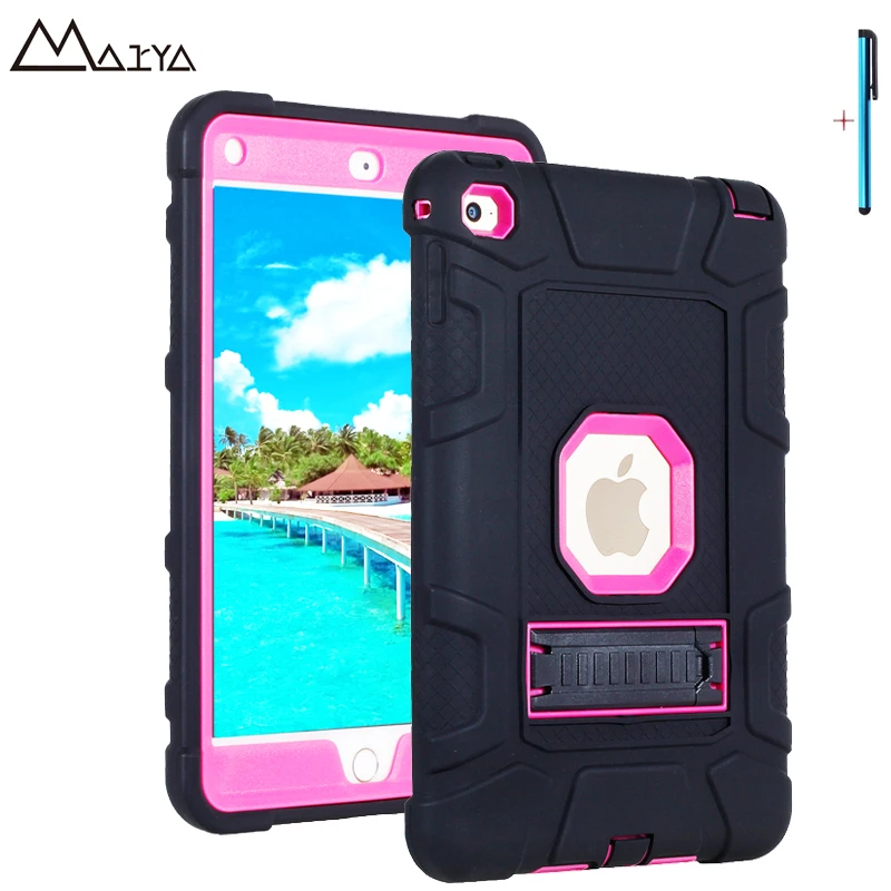 

Case For iPad mini 4 Shockproof Heavy Duty Armor Kids Baby Safe Silicone PC Hard Protective Tablet Case Cover For iPad mini case