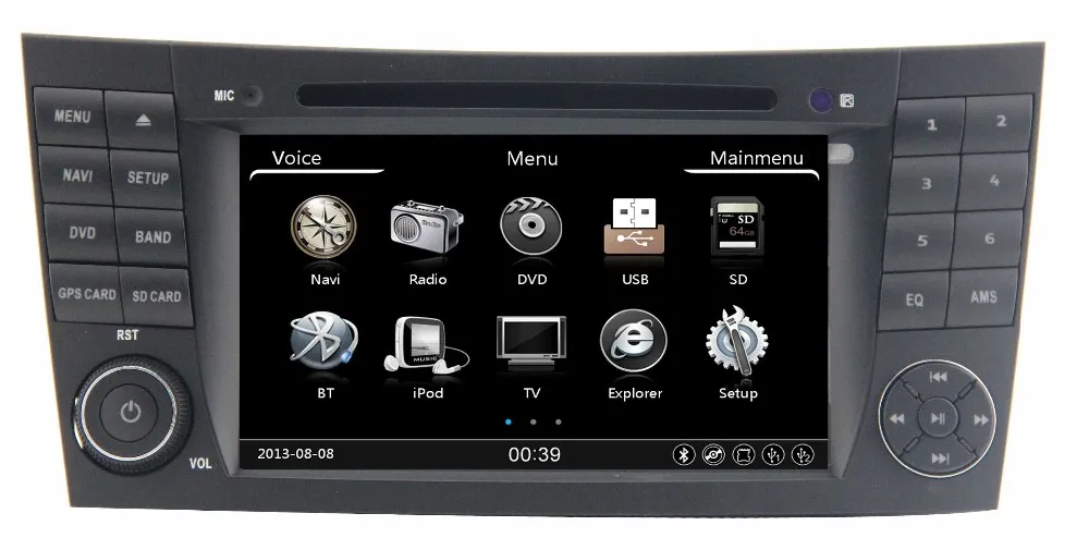 HD double din car stereo for Mercedes Benz e class w211,cls w219,clk