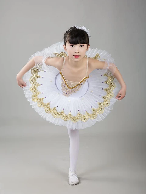 Ropa de Ballet profesional Tutus para niña, tutú de tortitas, vestido de  bailarina para patinaje artístico - AliExpress