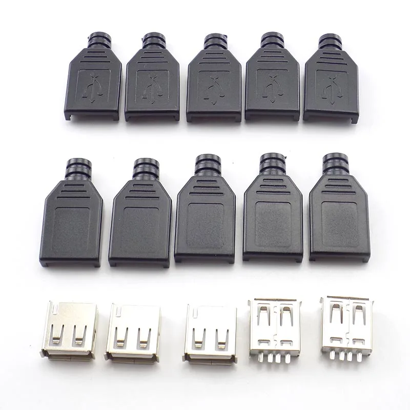 3 в 1 USB коннектор сделай сам мини типа A 2 0 папа мама 4 контактный разъем с черной