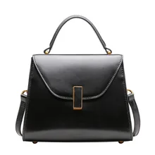 Elegante bolsa de ombro Do Vintage 100% bolsa de couro de vaca marca novo 2018 mulheres couro genuíno bolsa feminina saco do mensageiro