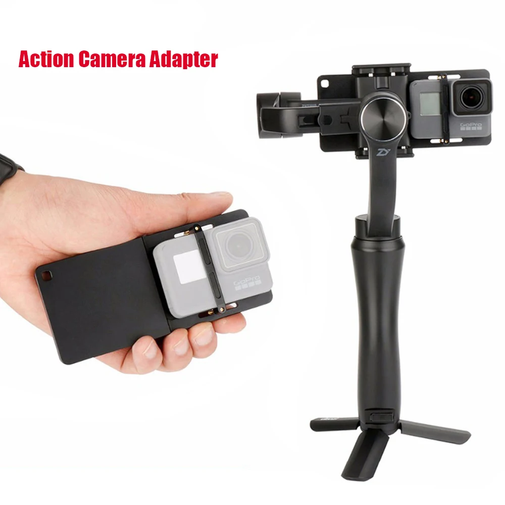 

Action Camera Switch Mount Plate for GoPro 6/5,SJCAM 4K,Yi 4K Gopro Adapter for Zhiyun Smooth 4 DJI Osmo mobile 2 gimbal