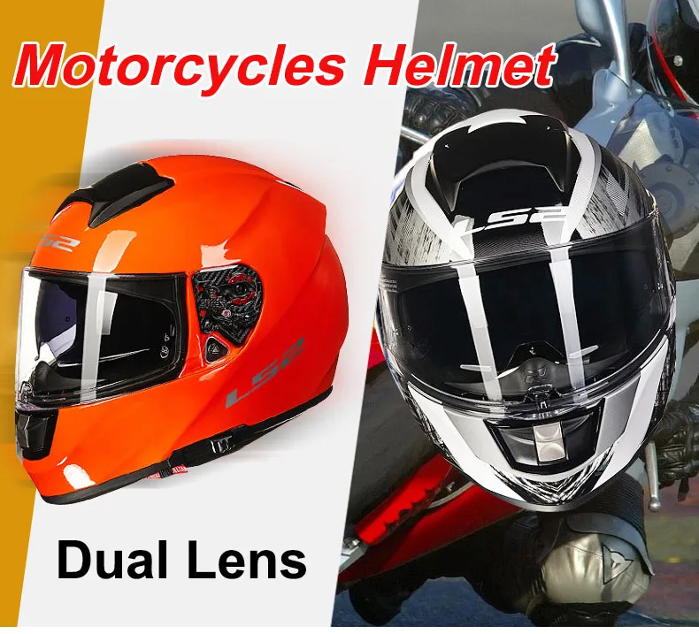 LS2 FF397 стекловолокно полное лицо moto rcycle шлем двойной солнцезащитный объектив мото шлемы Встроенный Bluetooth Слот гоночные мото шлемы
