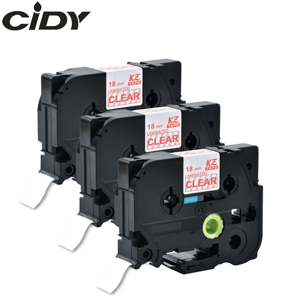 CIDY 3 шт. оптовая продажа красный на прозрачной tze142 tze 142 tz142 tz этикетка cassete для