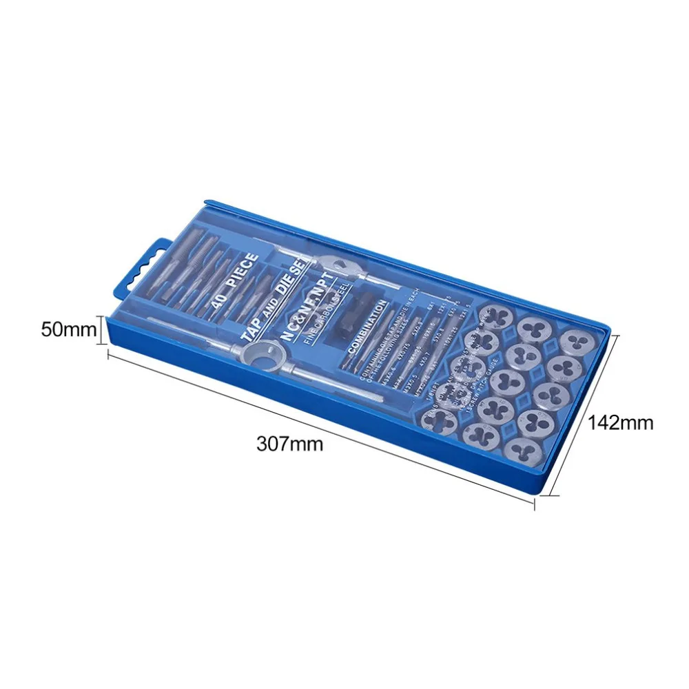 40pcs-tap-die-set-M3-M12-Screw-Thread-Metric-Taps-wrench-Dies-DIY-kit-wrench-screw