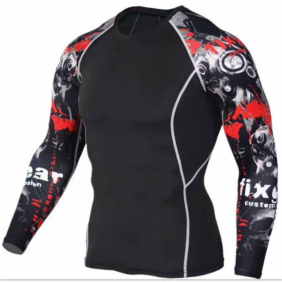 

MXDICC Men Compression Shirts MMA Long Sleeves with fastly shipping out door sports wear
