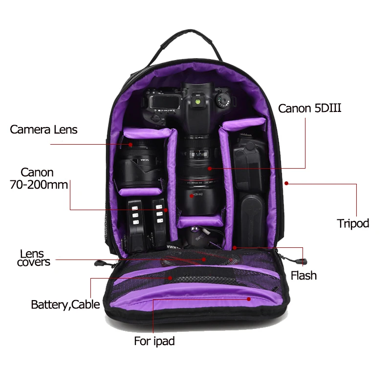camera bag Shoulders Backpack 14
