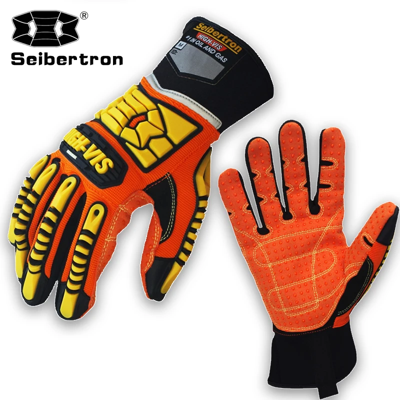 New Seibertron High-vis gloves Mens Oil Gas worker Safety HIGH DUTY Impact Protection SDX2 S M L XL XXL