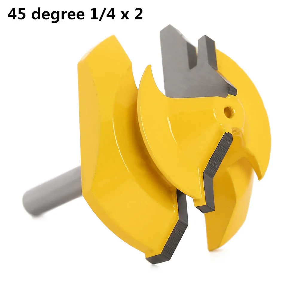 45 Degree Lock Miter Router Bit Tenon Milling Cutter For Woodworking tool Cutting Tools Knife Professional | Инструменты