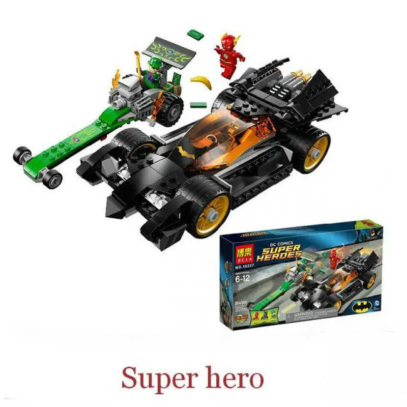 

281pcs DC Comics Super Heroes The Riddler Chase Flash Batman DIY Building Blocks Toys For Children Gifts Compatible With Lego