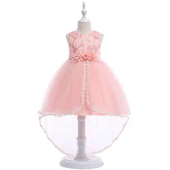 

Baby Girls Dress Birthday Christmas Wedding Party Holiday Flower Floral Sleeveless Dresses For Baby Teenager Dressing 4-11 Year