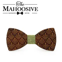 Mahoosive галстук бабочка для мужчин смокинг с бабочкой классический сплошной цвет Свадебная вечеринка красный, черный, белый цвет бренд