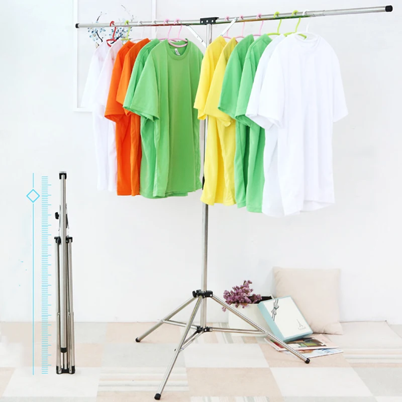 

Clothingdryingrack Hanger Simple Telescopic Type T Stainless Steel Fashion Clothing Home Decor Clothingorganizer