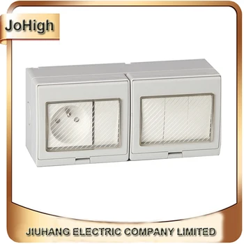 

Free Shipping High Quality Surface Mounted Waterproof Wall Switch French Type 16A/250V 4 way Switch + 1 Way Socket
