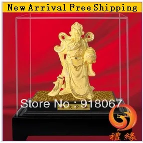 

YZ-F028 24K gold plated Fashion gold-filled metal Art Guangong figurine best souvenir for Business gift & Indoor decoration