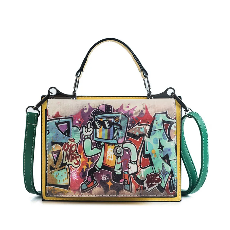 Women Leather Handbag Stitching Female Crossbody Shoulder Bags Ladies Travel Messenger Bag Fashion Bolsa Feminina Tote SS7210 (5)