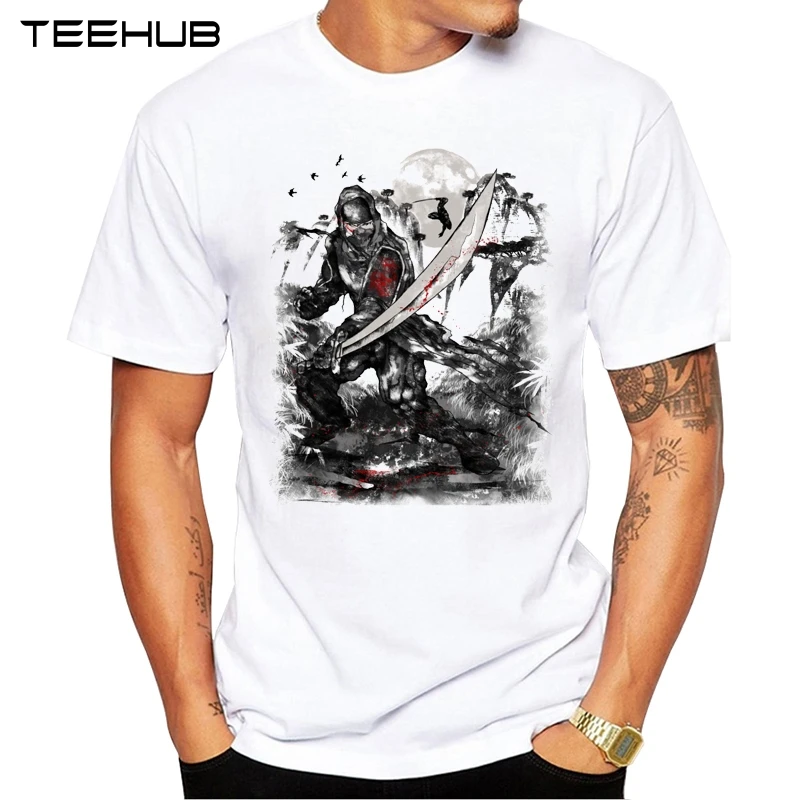 

New Arrivals 2019 TEEHUB Cool Men's Fashion Ronin Design T-Shirt Short Sleeve O-neck Tops Hipster Tee