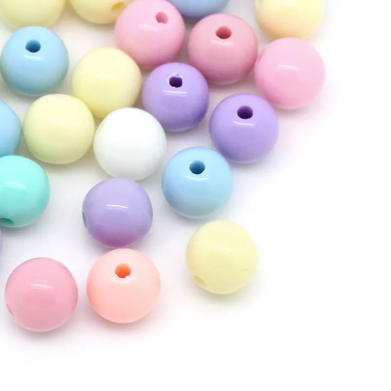 

2019 New 300PCs Candy Color Acrylic Spacer Beads Round Ball Mixed 8mm Dia. (Over $120 Free Express)