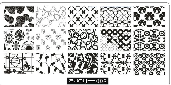Новое поступление 30 дизайнов для дизайна ногтей штамповочная пластина высокого качества шаблон для маникюра - Цвет: zjoy09