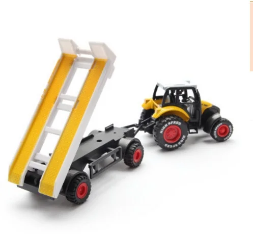 Сплав трактор для мини-фермы танкер симулятор трейлер оттяните назад Мощность игрушка автомобиль дети игрушка-лучший подарок - Цвет: Красный