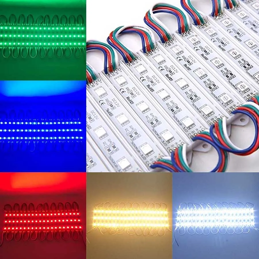 20 шт. светодиодный модули светильник 5050 SMD 3 DC12V Водонепроницаемый реклама знак