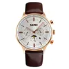 SKMEI Fashion Watches Men Business Quartz Wristwatches 30M Waterproof Casual Leather Brand Casual Watch Relogio Masculino 9117 ► Photo 2/6