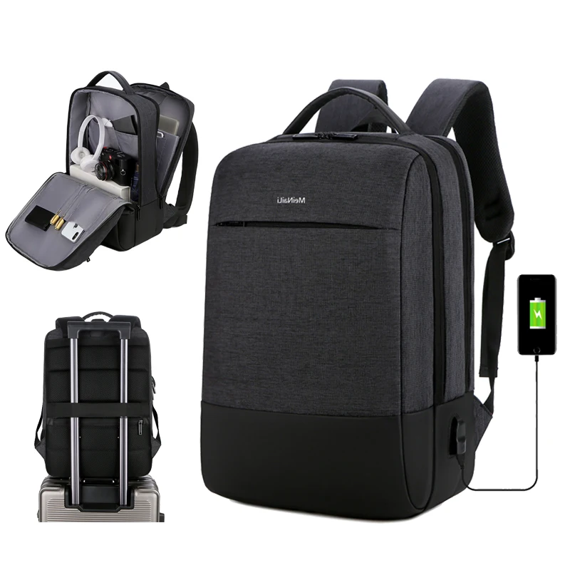 

Backpack Laptop Bag For Men 15.6 Inch Notebook Male Travel Outdoor Men's Bagpack Waterproof USB Charging Smart Business Backpack