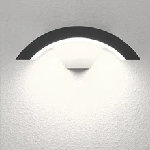 Открытый 12 Вт светодиодный настенный светильник водонепроницаемый полумесяц лампа Дворовые ворота сад балкон