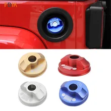 Алюминий внутренняя топлива Наполнитель двери газ крышкой бака Кепки для Jeep Wrangler JK& Неограниченное 2/4 двери(синий и красный цвета цвета: золотистый, серебристый