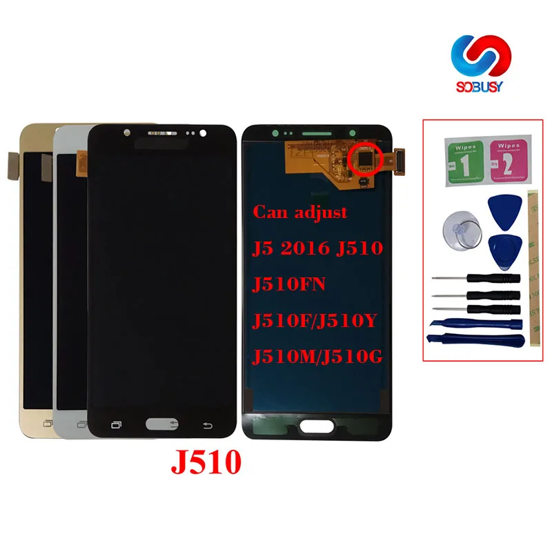 Можно настроить для Samsung Galaxy J5 2016 LCD JJ510F J510FN J510M J510Y J510G DS дисплей сенсорный экран