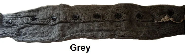 Лидер продаж; женские гетры с кружевным краем; вязаные чулки в полоску; длина 55 см - Цвет: gray