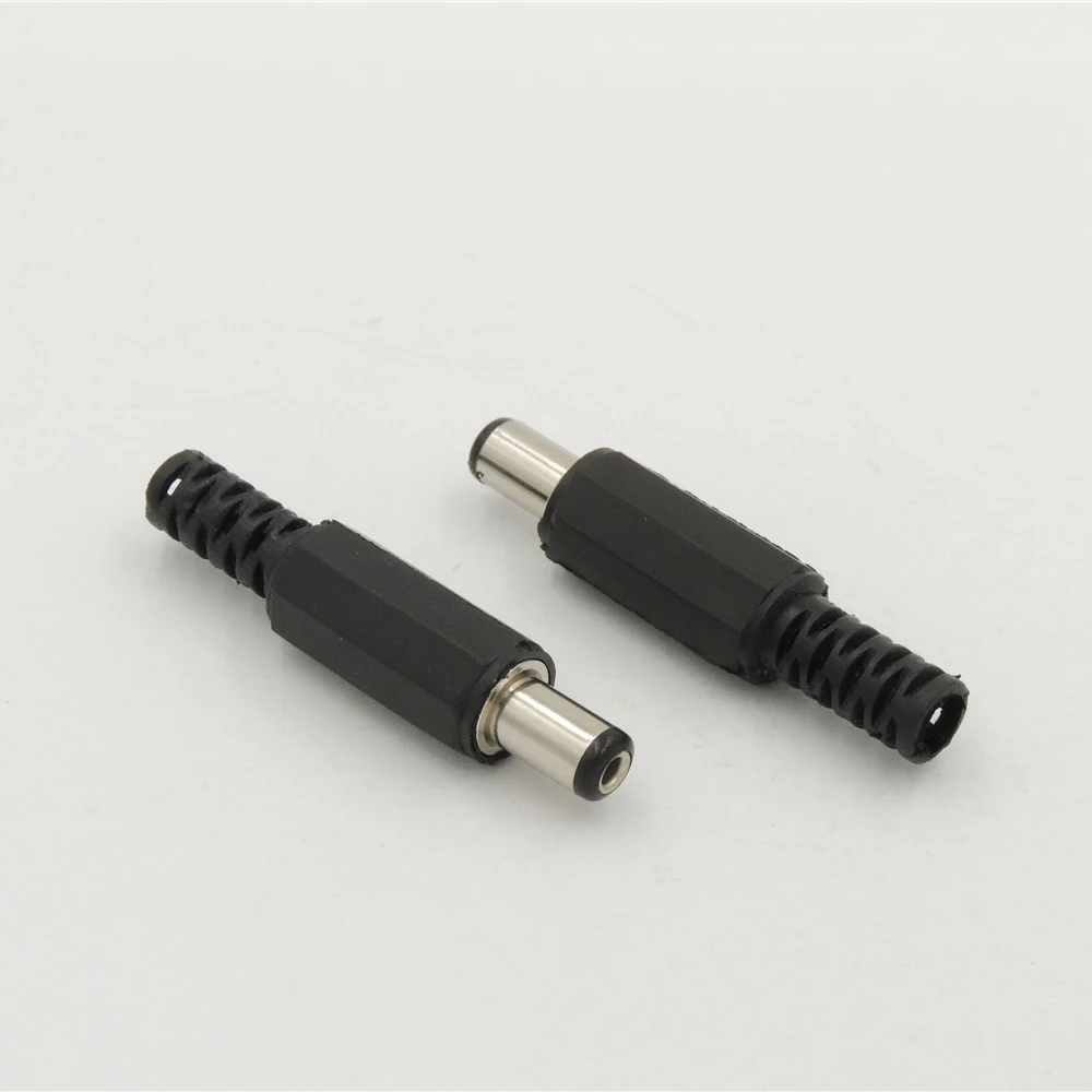 1000pcs DC Power Barrel Tip Plug Jack 5.5mm x 2.1mm Male Solder Connectors