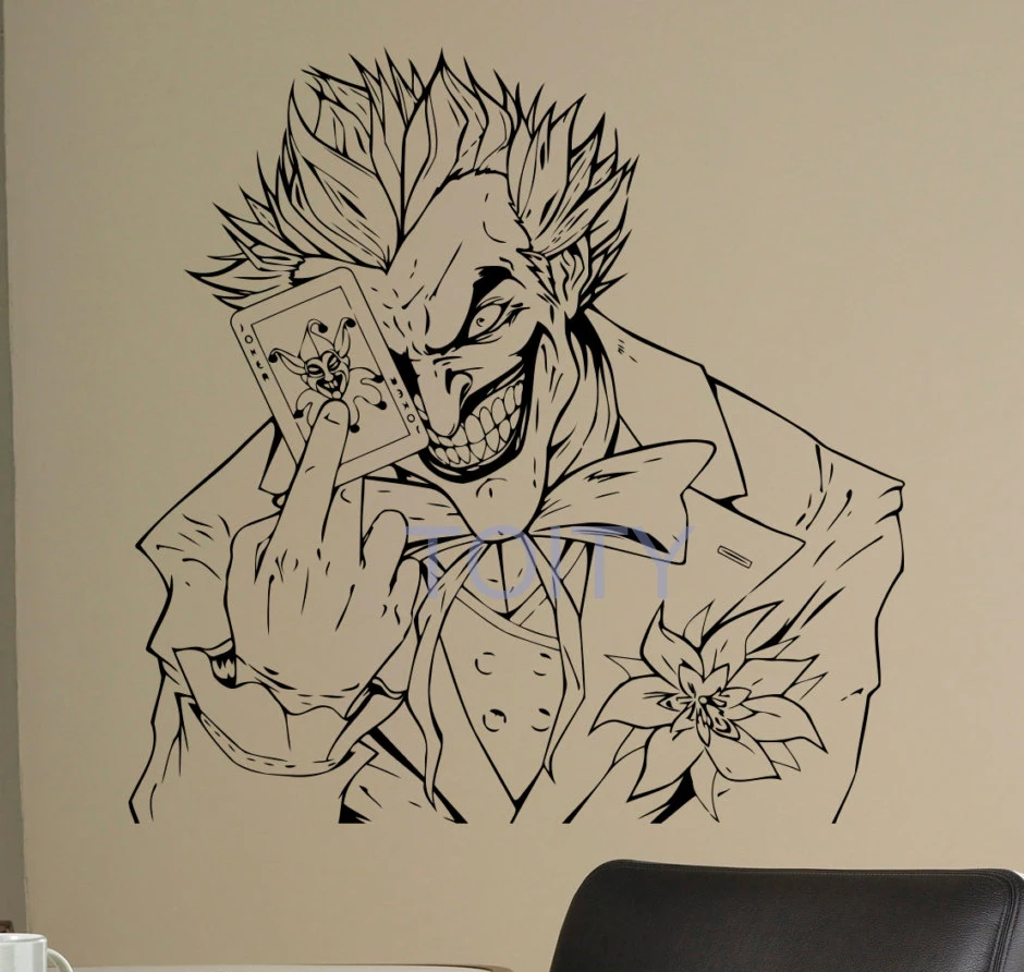 Buy Joker Wall Decal Comics Vinyl Sticker Supervillain
