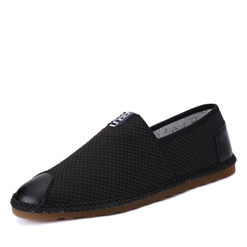 

2017 Spring New Retro Casual Shoes Men Cotton Breathable Slip-on Loafers Flats Outdoor Walking Comfortable Men Casual Shoes J023