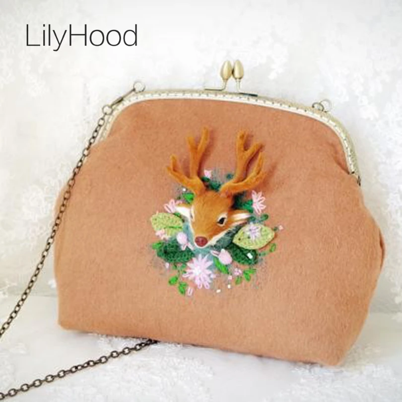 LilyHood ручной работы шерстяной олень крючком соломенная сумка на плечо женская