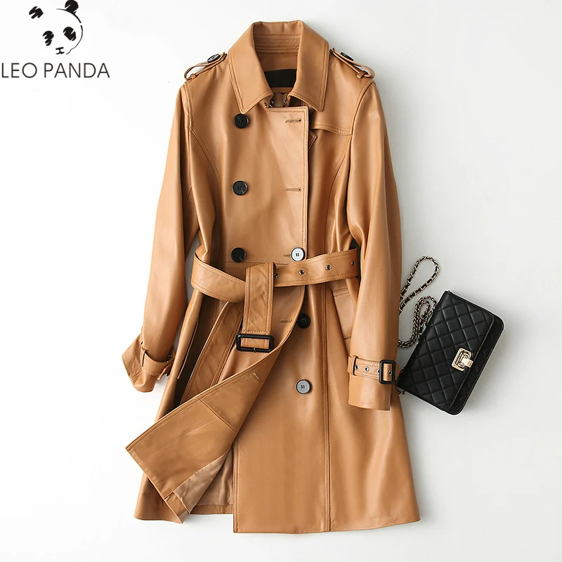 

Real Genuine Leather Jacket Women Tops Women Sheep Skin Jacket 2018 Winter Coat Korean Slim Fit Long Coat Jaqueta Feminina